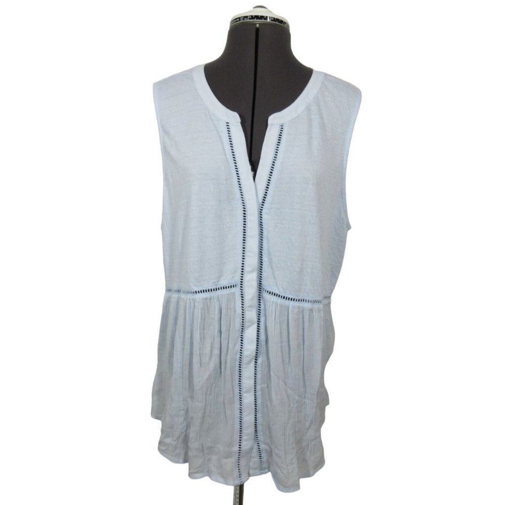 Style & Co ruffled hem‎ sleeveless babydoll blouse